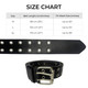 Black Double Grommet PU Leather Waist Belt with Chain